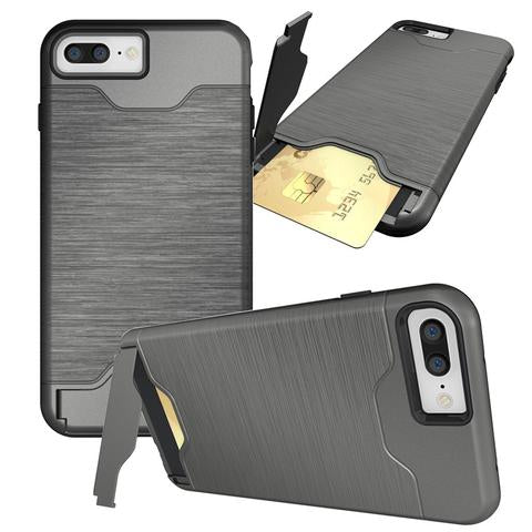 iPhone X / XS Shield Line Hidden Pocket For Cards Case In Rose Gold