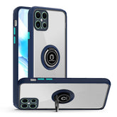 Iphone 12Pro Max ( 6.7 Inch) Clear Ring Case With Border Blue