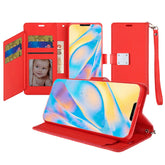 Iphone 12Mini (5.4 INCH) Wallet Flip Case With Card Slots Red