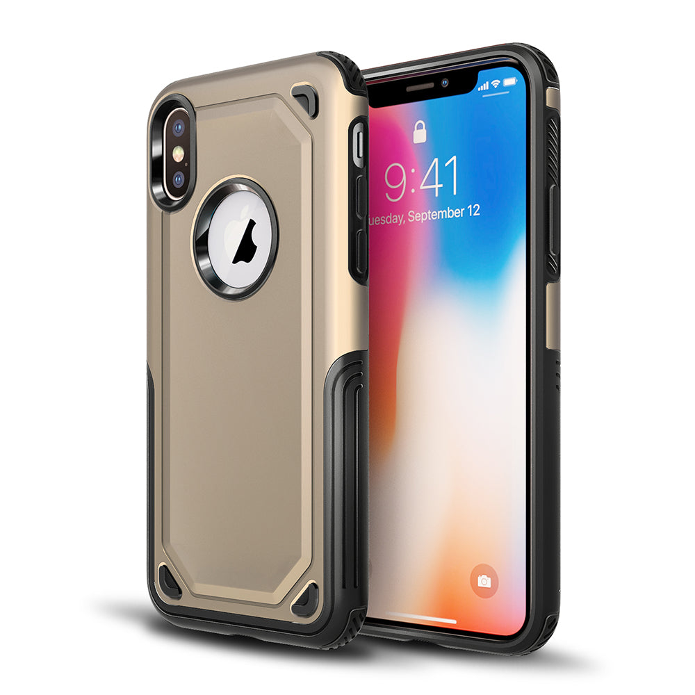 Iphone Xs Max Two Piece Shield Force Case In Gold