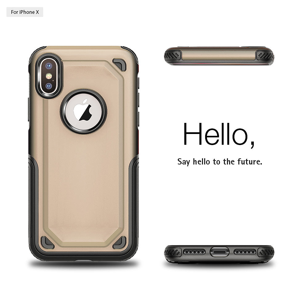 Iphone Xs Max Two Piece Shield Force Case In Gold