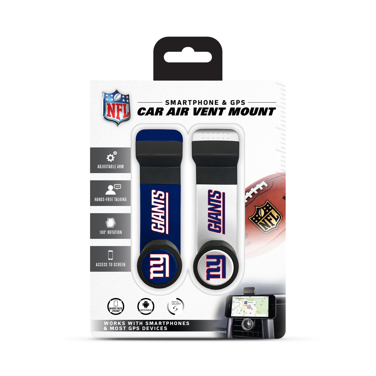 Prime Brands Car Vent Mount NFL New York Giants - Dual Pack