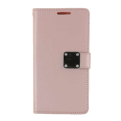 Iphone X / XS Wallet Flip Case with Card slots in Rose Gold