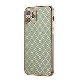 Iphone 12 / 12Pro (6.1Inch) Checkered Design Case With Camera Lens Protection Green