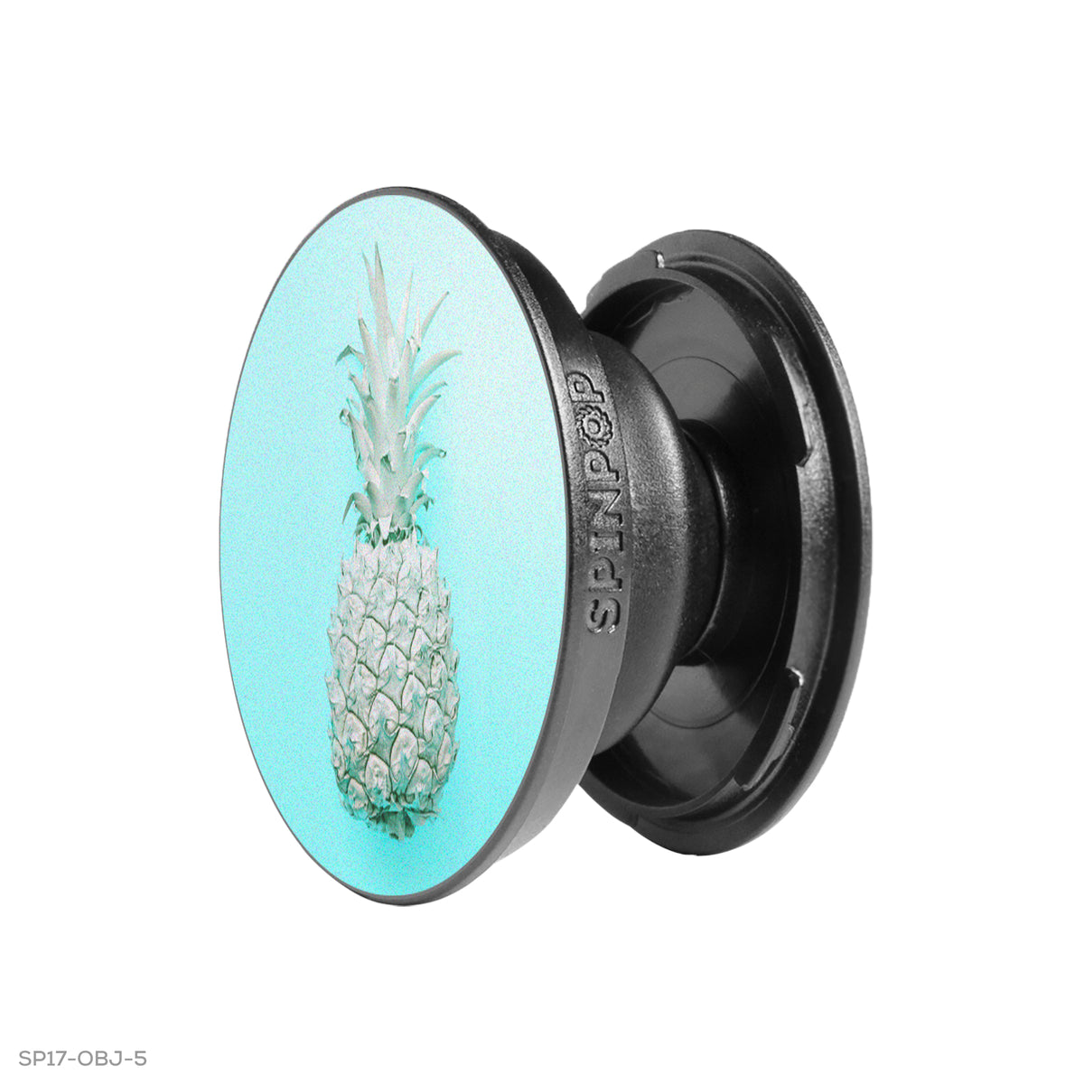Spin Pop: Expanding Stand and Grip for Smartphones and Tablets - Blue Pineapple