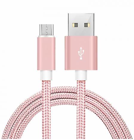 Nylon Braided Charging Cable For Type-C In Pink