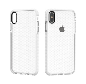 Iphone Xs Max Clear TPU case with border White