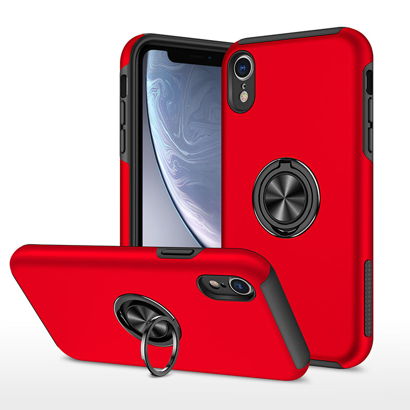 Iphone XR Round Ring Case Red