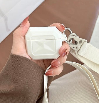 Airpod 1/2 Tpu with Rope Case White