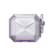 Airpod 1/2 Tough Case Clear with Purple Border