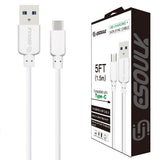 Esoulk 5Feet Charging Cable For Type C In White