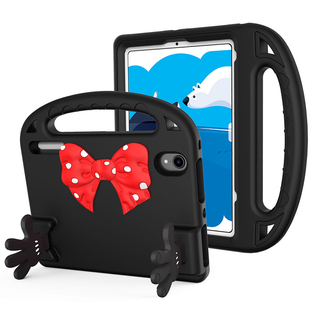Apple Ipad 10.2 / 10.5 Inch Handle Case with Bow and Hands as Kickstand Black