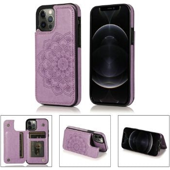 Iphone 12 / 12Pro (6.1Inch) Backflip Wallet Design Case Purple