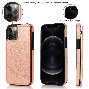 Iphone 12 / 12Pro (6.1Inch) Backflip Wallet Design Case Rose Gold