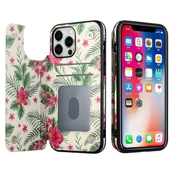 Iphone 11 (6.1Inch) Backflip Wallet Floral Design Case White