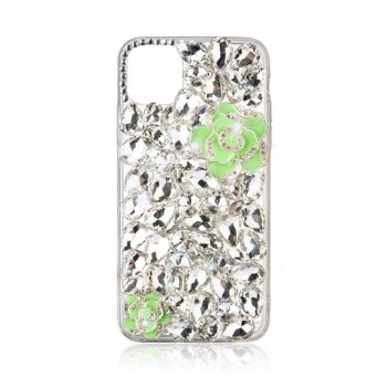 Iphone 11Pro Max (6.5Inch) Big Diamond Case with Roses Green