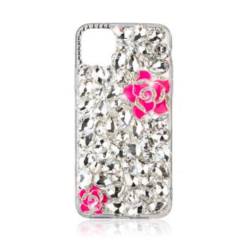 Iphone 11Pro Max (6.5Inch) Big Diamond Case with Roses Hot Pink