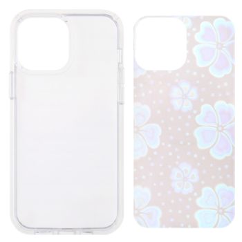 Iphone 13Pro (6.1Inch) Hard TPU Case Clear with Flower Design