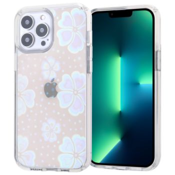 Iphone 13Pro (6.1Inch) Hard TPU Case Clear with Flower Design