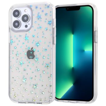 Iphone 13Pro (6.1Inch) Hard TPU Case Clear with Stars Design