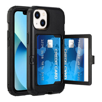 Iphone 12Pro Max (6.5 Inch) Window Card Case with Mirror Black