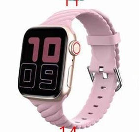 Apple Watchband 38mm / 40mm Silicon Braided Pink