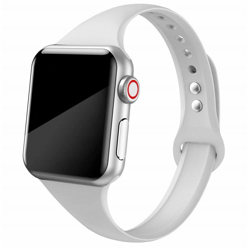 Apple Watchband 42mm / 44mm Silicone Slim White